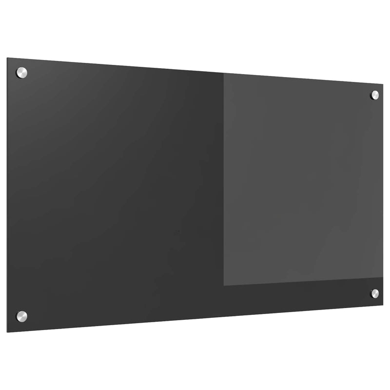 Load image into Gallery viewer, Vidaxl keuken spatscherm donkergrijs 90 x 50 cm gehard glas