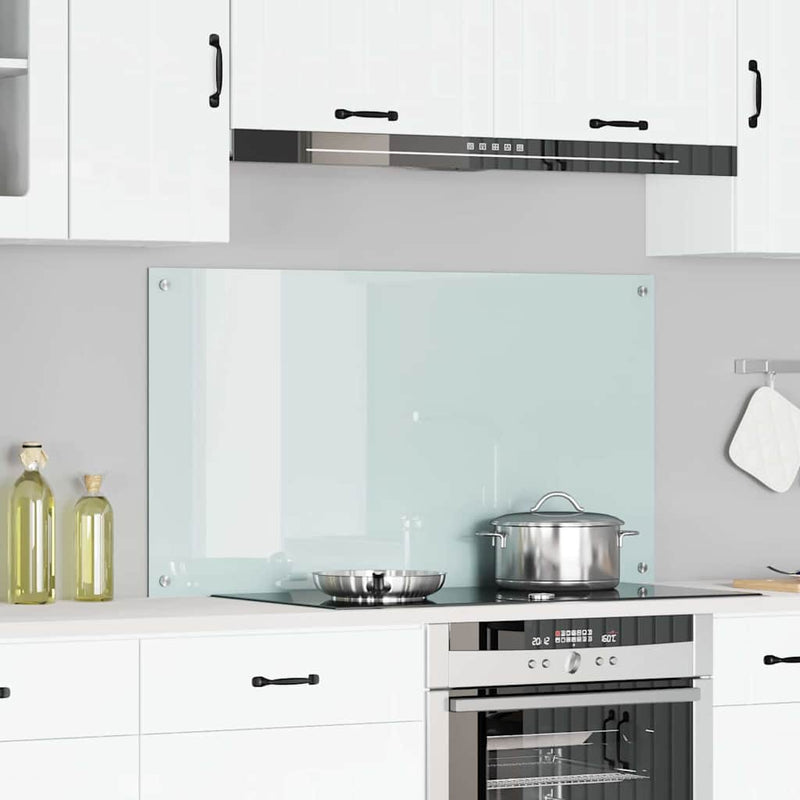 Load image into Gallery viewer, Vidaxl keuken spatscherm wit 110 x 60 cm gehard glas