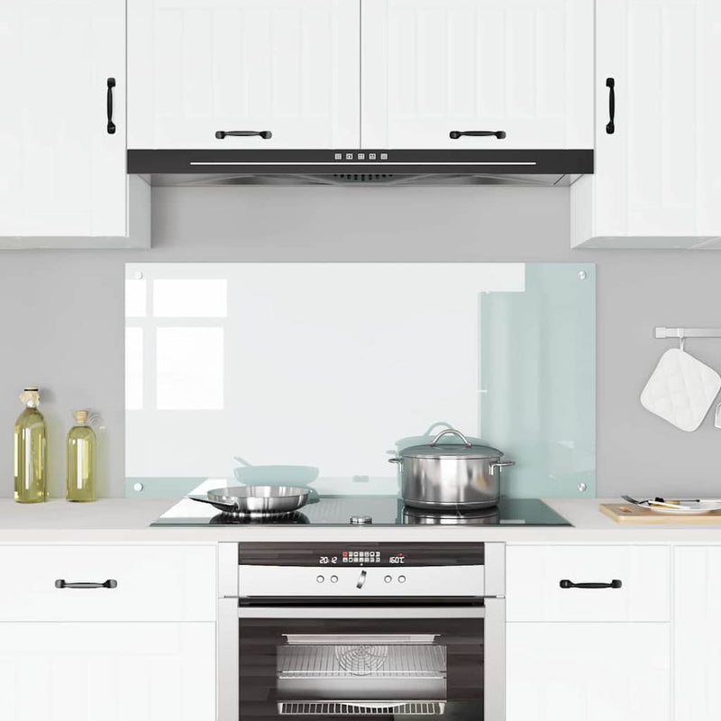 Load image into Gallery viewer, Vidaxl keuken spatscherm wit 120 x 60 cm gehard glas