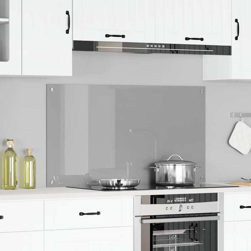 Load image into Gallery viewer, Vidaxl keuken spatscherm lichtgrijs 110 x 60 cm gehard glas