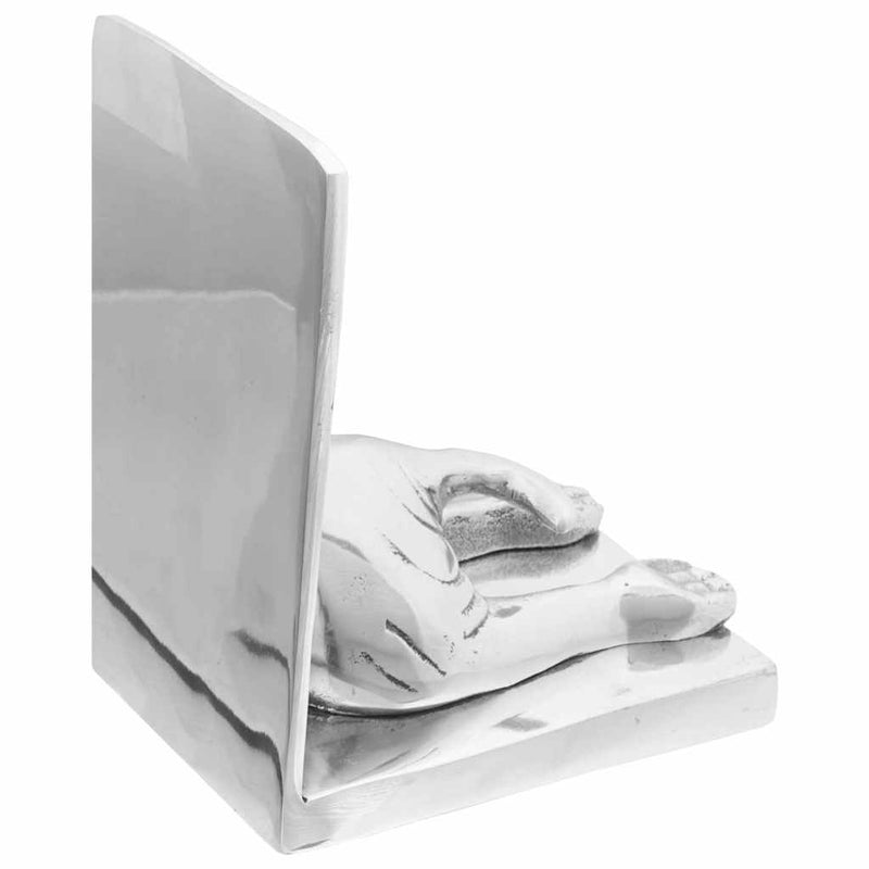 Load image into Gallery viewer, Vidaxl boekensteunen 2 pcs zilver 12 x 15 x 18 cm aluminium