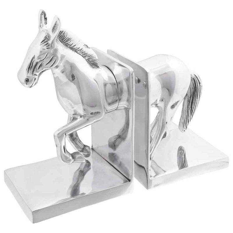 Load image into Gallery viewer, Vidaxl boekensteunen 2 pcs zilver 11 x 14 x 25 cm aluminium