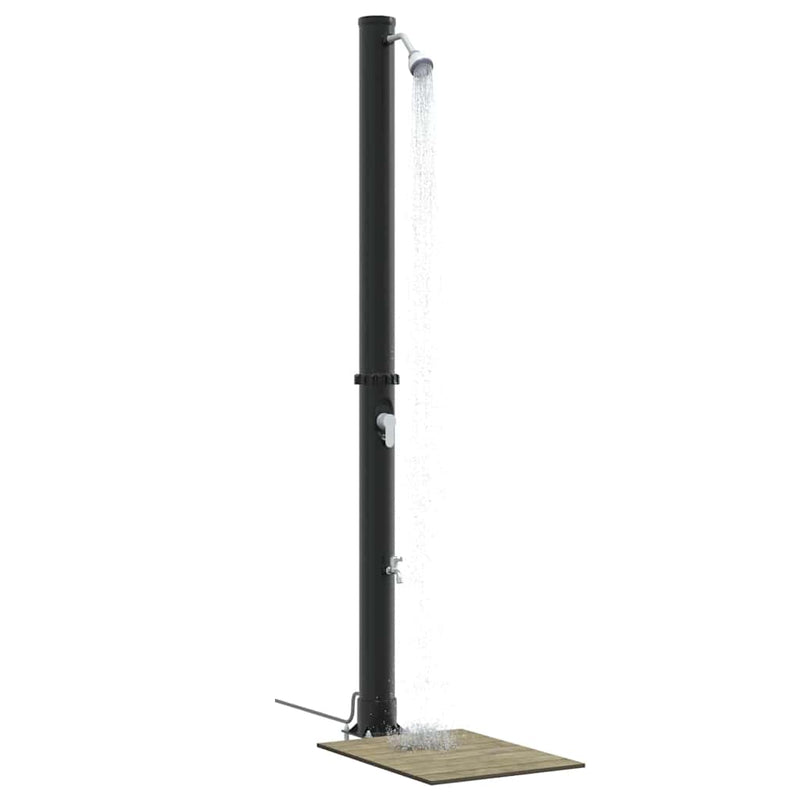 Load image into Gallery viewer, Vidaxl buitenzonne-douche zwart 217 cm pvc en aluminium
