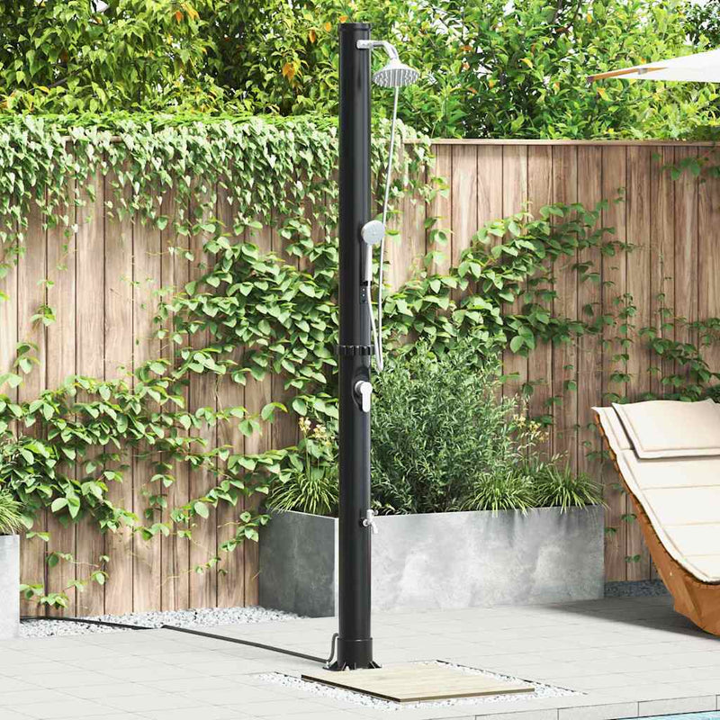 Load image into Gallery viewer, Vidaxl buitenzonne-douche zwart 217 cm pvc en aluminium