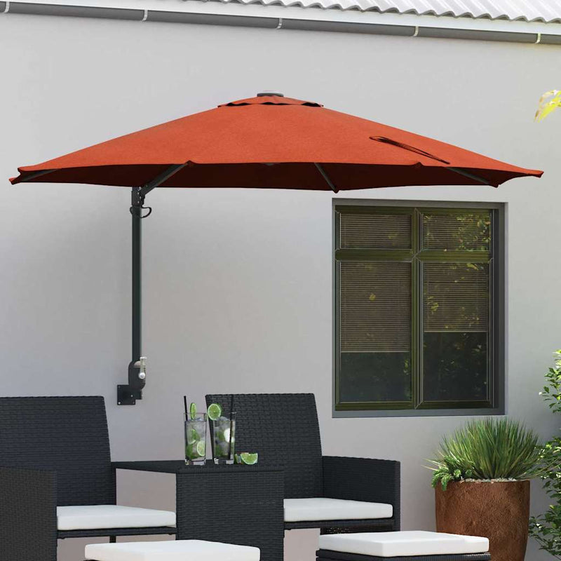 Load image into Gallery viewer, Vidaxl tuinparasol terracotta 248 x 248 x 148 cm polyester en staal