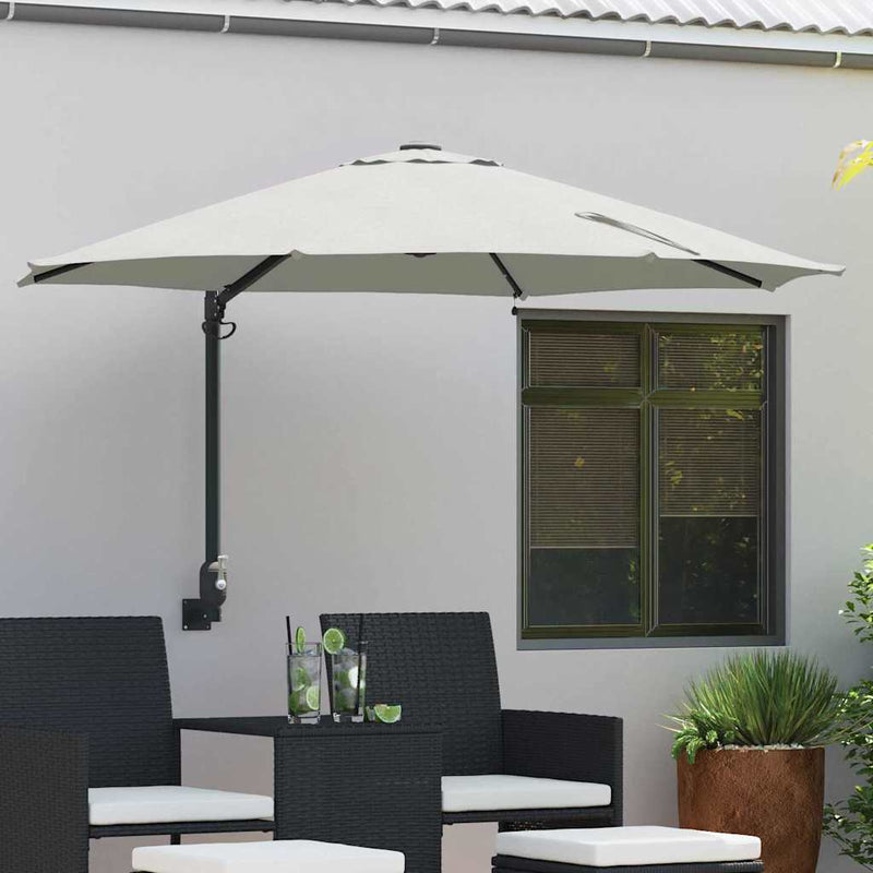 Load image into Gallery viewer, Vidaxl tuinparasol zand 248 x 248 x 148 cm polyester en staal
