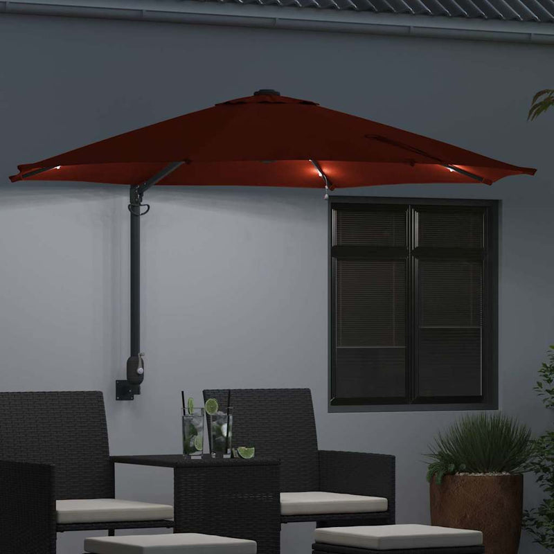 Load image into Gallery viewer, Vidaxl tuinparasol terracotta 248 x 248 x 148 cm polyester en staal