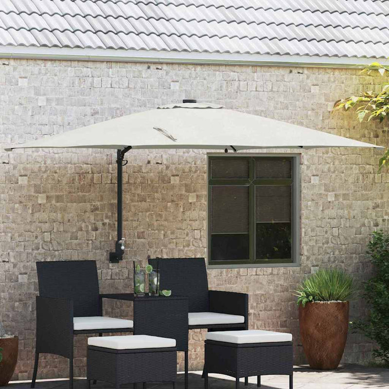 Load image into Gallery viewer, Vidaxl tuinparasol zand 248,5 x 247,5 x 160 cm polyester en staal