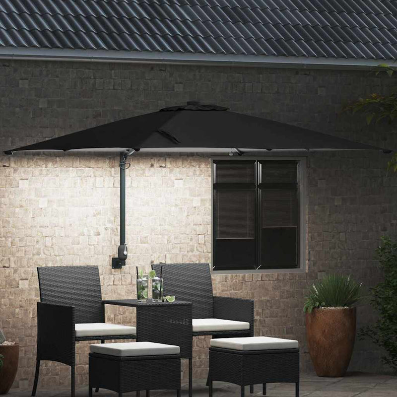 Load image into Gallery viewer, Vidaxl tuinparasol zwart 248,5 x 247,5 x 160 cm polyester en staal