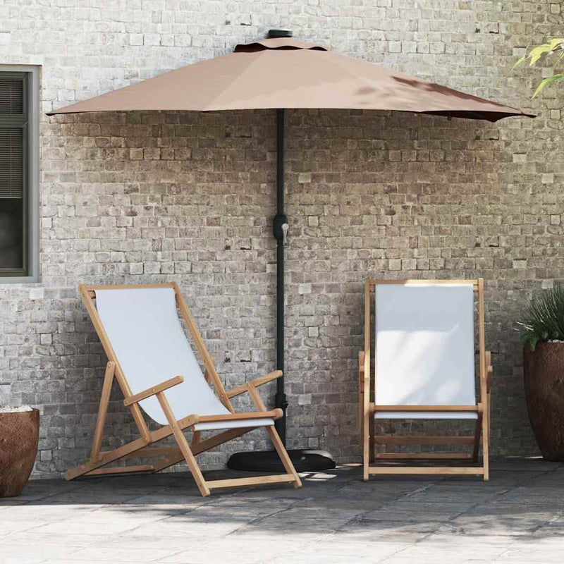 Load image into Gallery viewer, Vidaxl tuinparasol taupe 294 x 150 x 223 cm polyester en staal