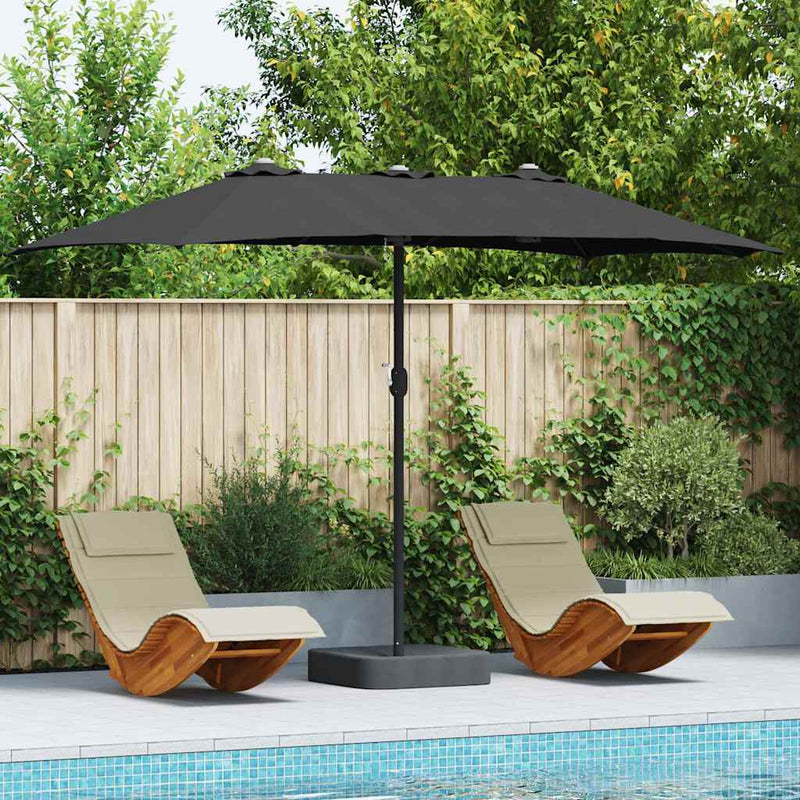 Load image into Gallery viewer, Vidaxl tuinparasol zwart 385 x 209 x 244 cm polyester en staal