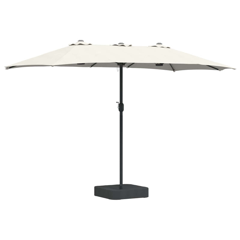 Load image into Gallery viewer, Vidaxl tuinparasol zand en antraciet 385 x 209 x 244 cm polyester