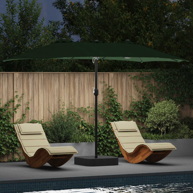 Load image into Gallery viewer, Vidaxl tuinparasol groen 385 x 209 x 244 cm polyester