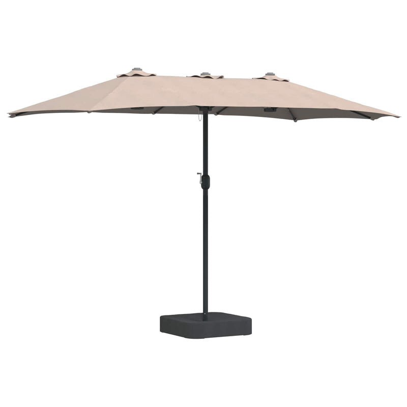 Load image into Gallery viewer, Vidaxl tuinparasol taupe 385 x 209 x 244 cm polyester