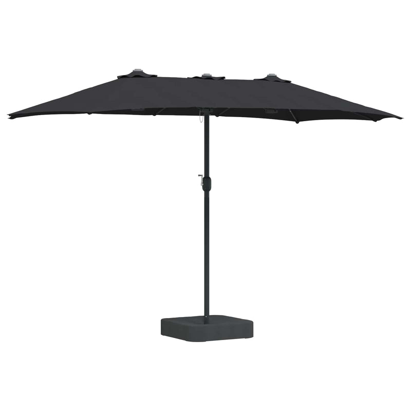 Load image into Gallery viewer, Vidaxl tuinparasol zwart 385 x 209 x 244 cm polyester