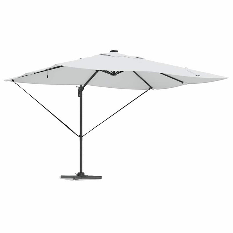 Load image into Gallery viewer, Vidaxl parasol met slot zand 352 x 251 x 265 cm polyester en aluminium