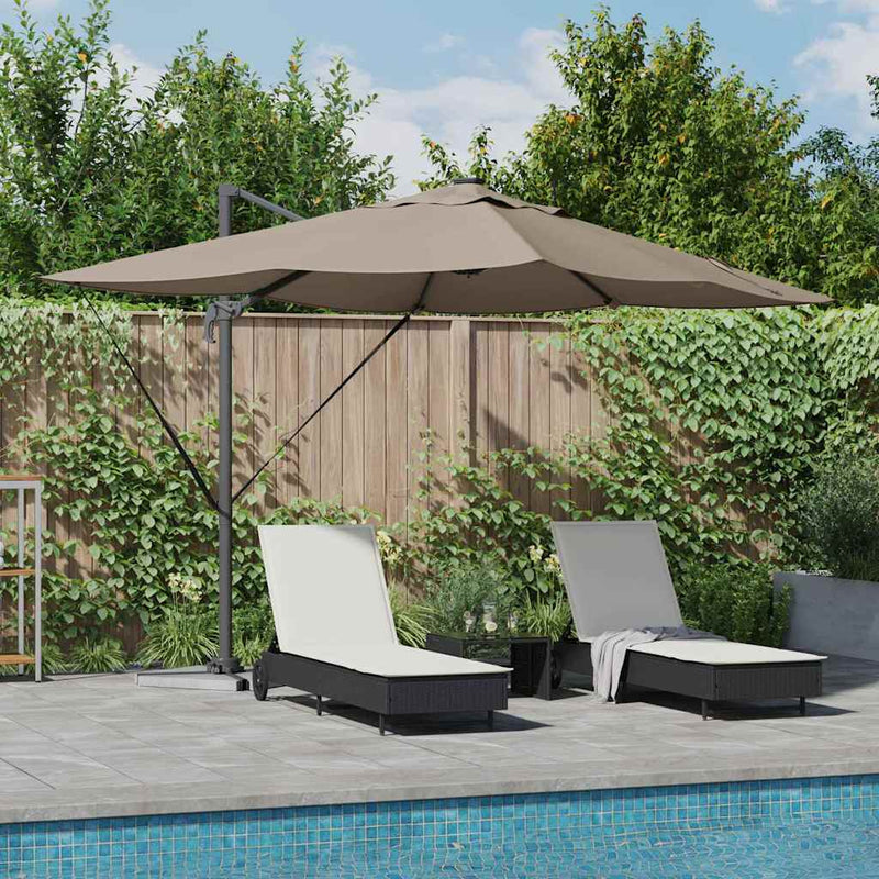 Load image into Gallery viewer, Vidaxl parasol taupe 352 x 251 x 265 cm polyester en aluminium