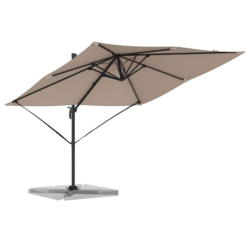 Load image into Gallery viewer, Vidaxl roma parasol taupe 286 x 284 x 265 cm aluminium en polyester