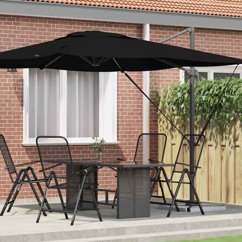 Load image into Gallery viewer, Vidaxl roma parasol zwart 286 x 284 x 265 cm aluminium en polyester
