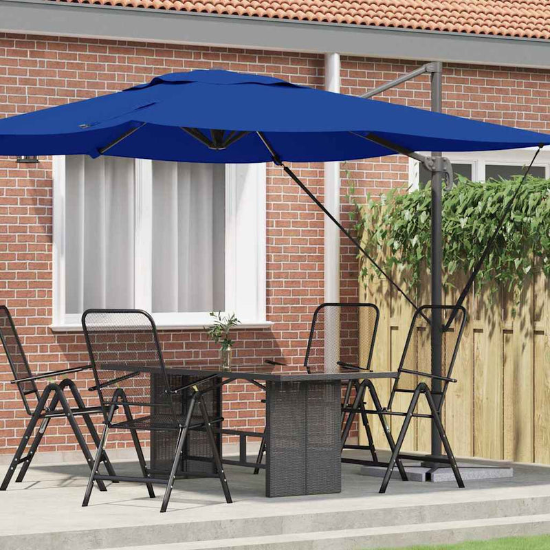 Load image into Gallery viewer, Vidaxl roma parasol blauw 286 x 284 x 265 cm aluminium en polyester