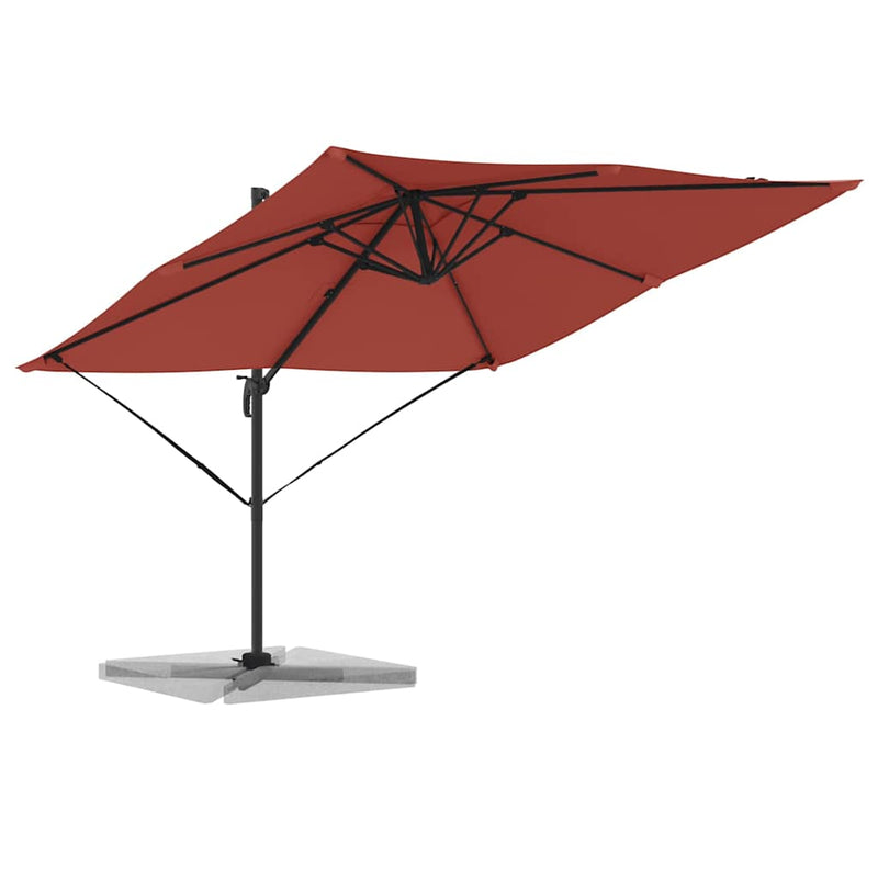 Load image into Gallery viewer, Vidaxl roma parasol rood 286 x 284 x 265 cm aluminium en polyester
