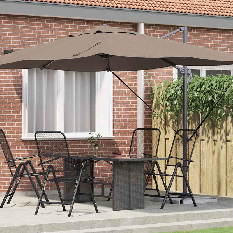 Load image into Gallery viewer, Vidaxl parasol taupe 351 x 250 x 260 cm polyester en aluminium