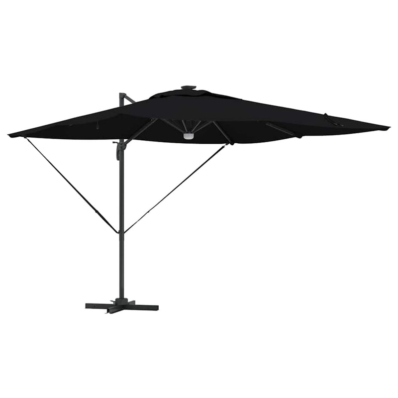 Load image into Gallery viewer, Vidaxl roma parasol zwart 286 x 284 x 270 cm aluminium en polyester