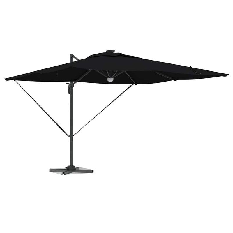 Load image into Gallery viewer, Vidaxl roma parasol zwart 286 x 284 x 270 cm aluminium en polyester