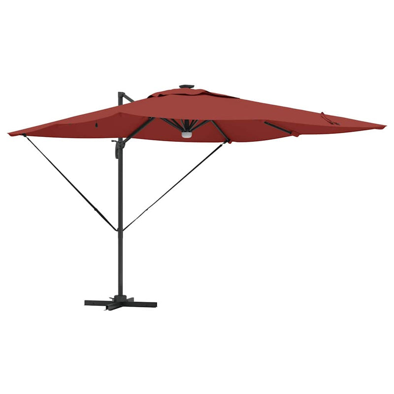 Load image into Gallery viewer, Vidaxl roma parasol rood 286 x 284 x 270 cm aluminium en polyester