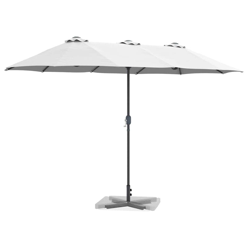 Load image into Gallery viewer, Vidaxl tuinparasol zand 370 x 197 x 239 cm polyester en aluminium