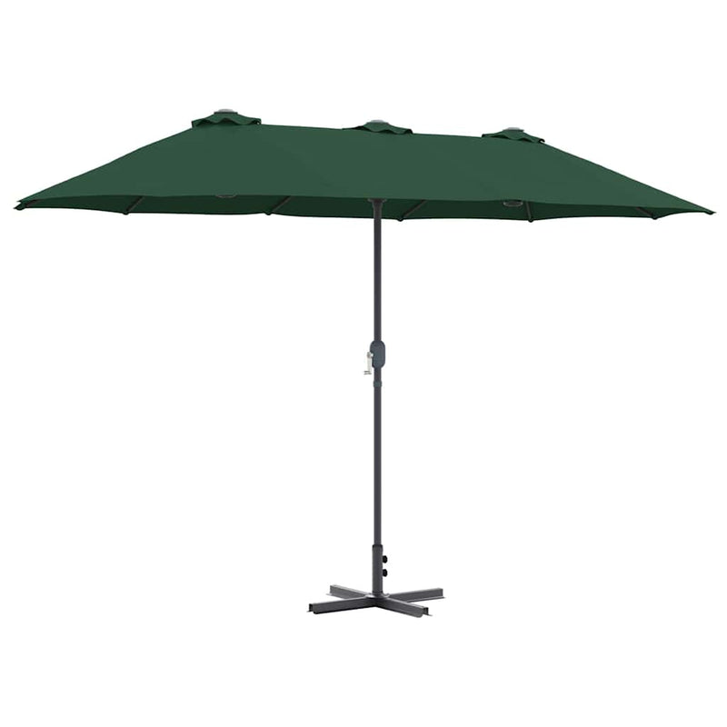 Load image into Gallery viewer, Vidaxl tuinparasol groen 370 x 197 x 239 cm polyester en aluminium