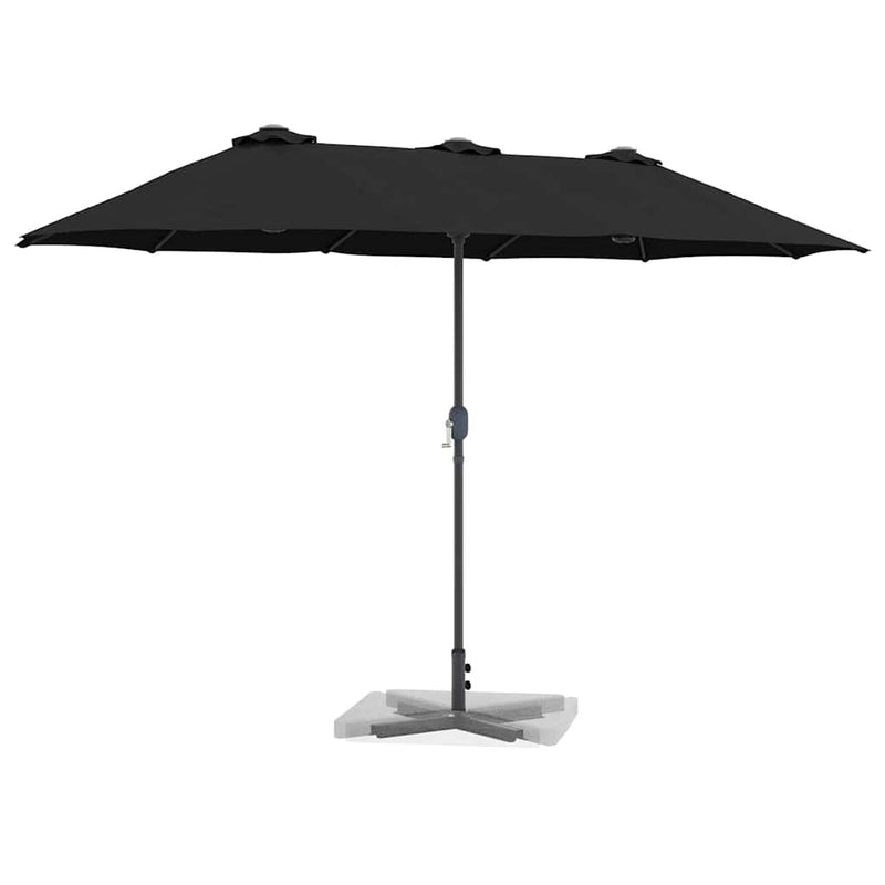 Load image into Gallery viewer, Vidaxl tuinparasol zwart 370 x 197 x 239 cm polyester en aluminium
