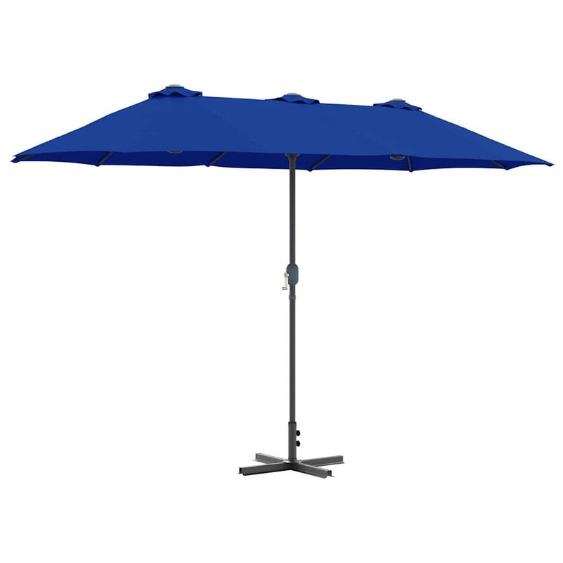 Load image into Gallery viewer, Vidaxl tuinparasol azurblauw 370 x 197 x 239 cm polyester en aluminium