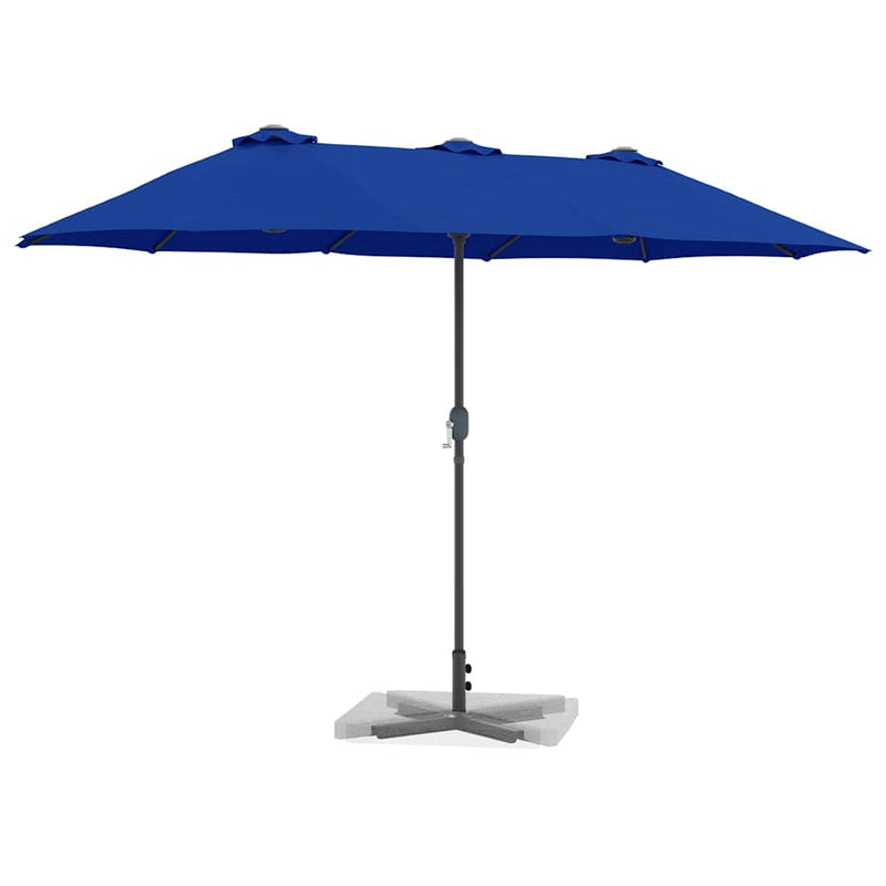 Load image into Gallery viewer, Vidaxl tuinparasol azurblauw 370 x 197 x 239 cm polyester en aluminium
