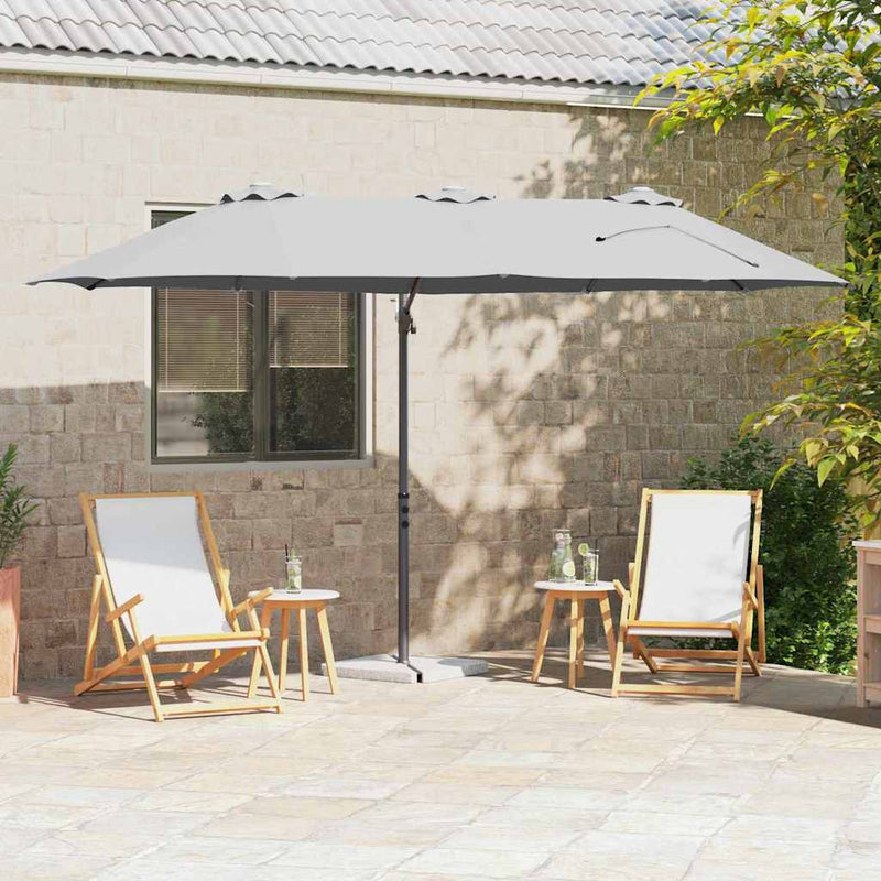 Load image into Gallery viewer, Vidaxl parasol zand 372 x 198 x 243 cm polyester en aluminium