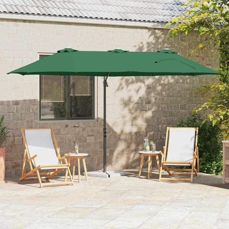 Load image into Gallery viewer, Vidaxl parasol groen 372 x 198 x 243 cm polyester en aluminium