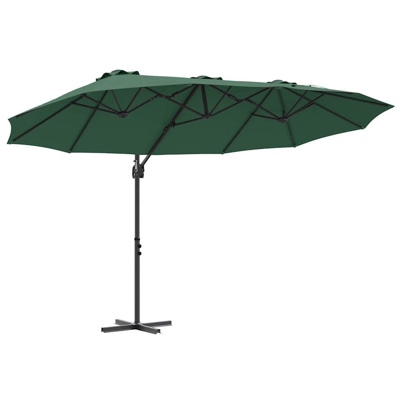 Load image into Gallery viewer, Vidaxl parasol groen 372 x 198 x 243 cm polyester en aluminium