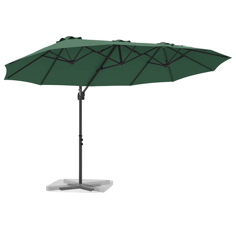 Load image into Gallery viewer, Vidaxl parasol groen 372 x 198 x 243 cm polyester en aluminium