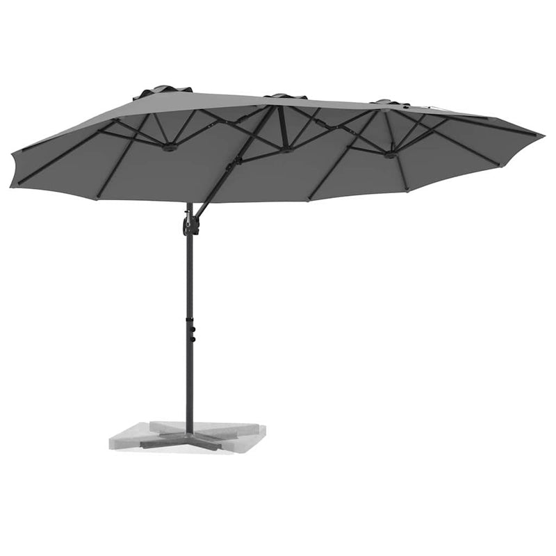 Load image into Gallery viewer, Vidaxl parasol antraciet 372 x 198 x 243 cm polyester en aluminium