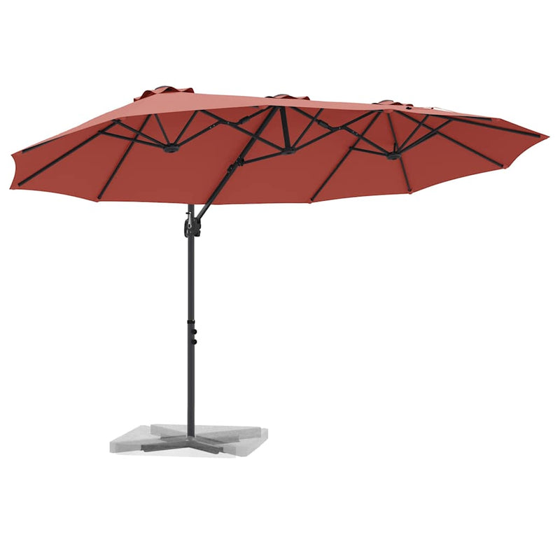 Load image into Gallery viewer, Vidaxl parasol terracotta 372 x 198 x 243 cm polyester en aluminium