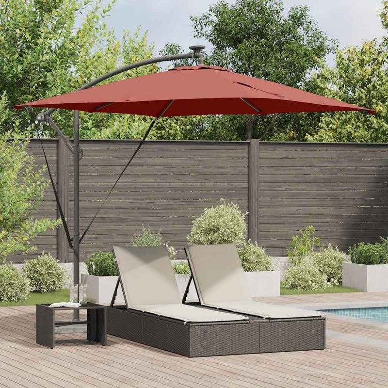 Load image into Gallery viewer, Vidaxl cantilever banana parasol terracotta 249 x 249 x 250 cm