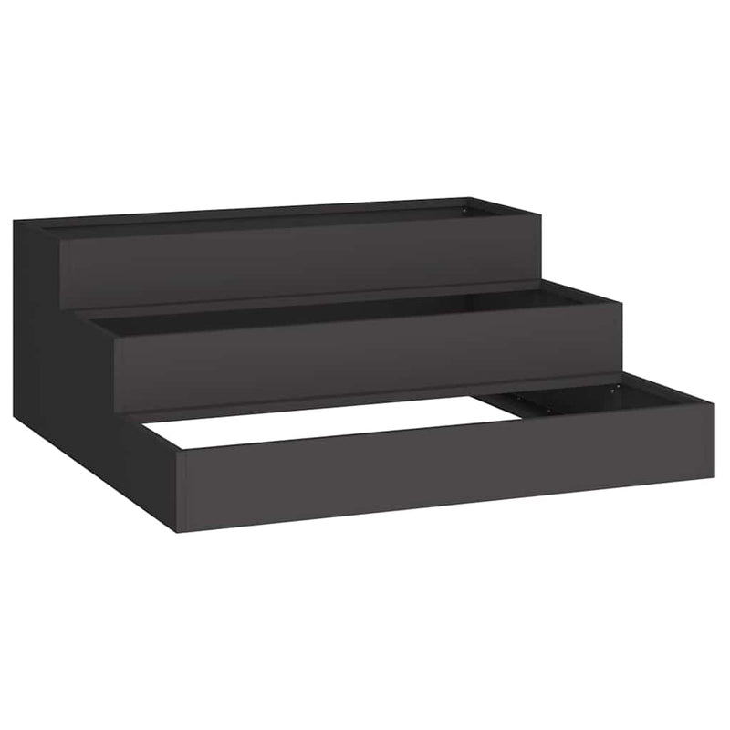 Load image into Gallery viewer, Vidaxl tuin bloempot zwart 90 x 90 x 35 cm koudgewalst staal