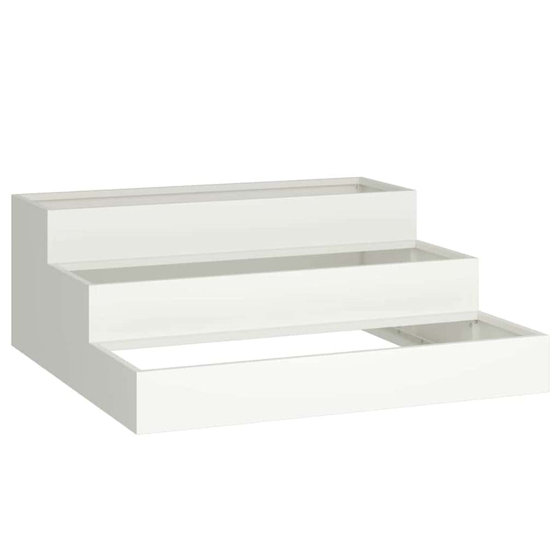 Load image into Gallery viewer, Vidaxl tuin bloempot wit 90 x 90 x 35 cm koudgewalst staal
