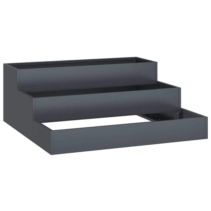 Load image into Gallery viewer, Vidaxl tuin bloempot antraciet 90 x 90 x 35 cm koudgewalst staal