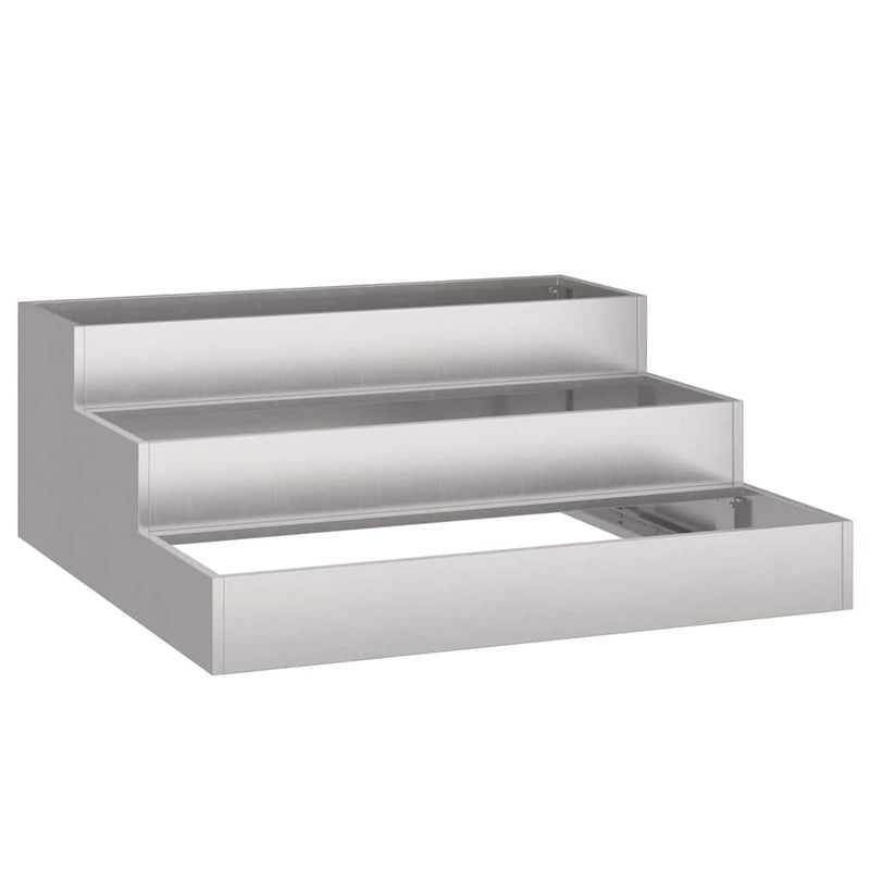 Load image into Gallery viewer, Vidaxl tuin bloempot zilver 90 x 90 x 35 cm roestvrij staal