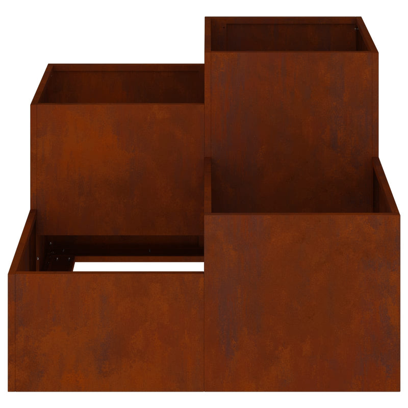 Load image into Gallery viewer, Vidaxl tuin bloempot roestig 80 x 80 x 60 cm cortenstaal