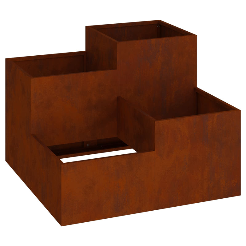 Load image into Gallery viewer, Vidaxl tuin bloempot roestig 100 x 100 x 60 cm cortenstaal