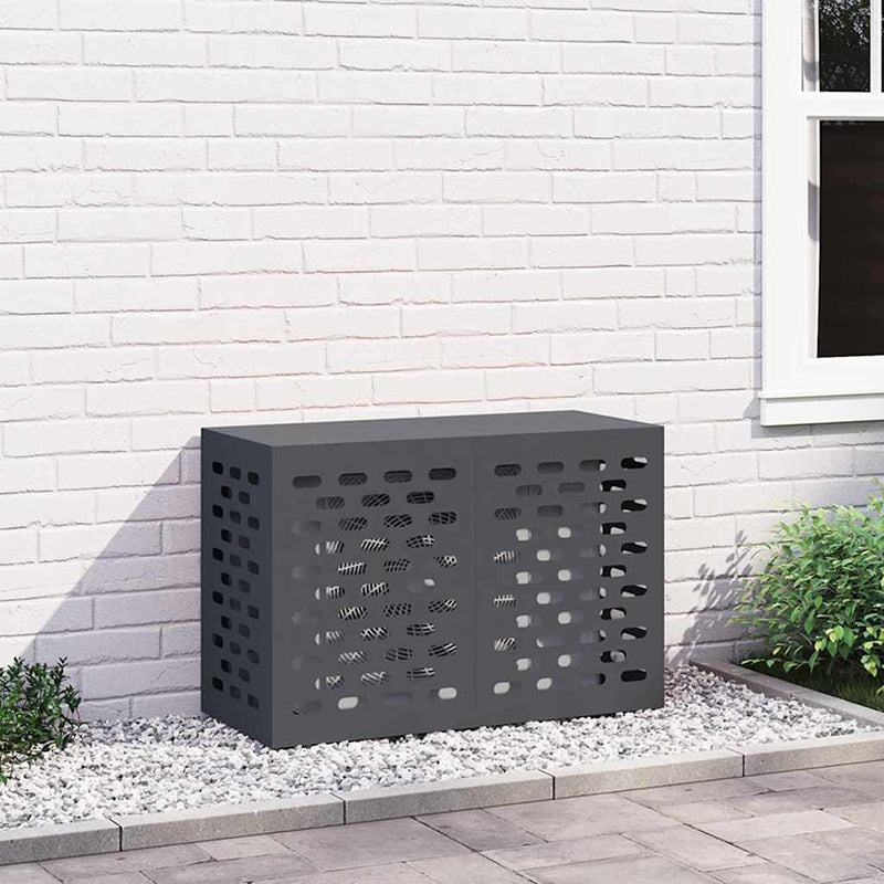 Load image into Gallery viewer, Vidaxl airconditioner hoes antraciet 90 x 40 x 60 cm staal