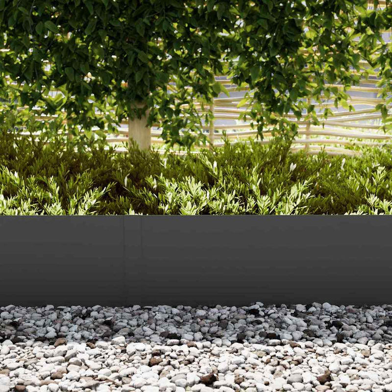 Load image into Gallery viewer, Vidaxl tuinrand 20 pcs zwart 100 x 0.05 x 20 cm koudgewalst staal