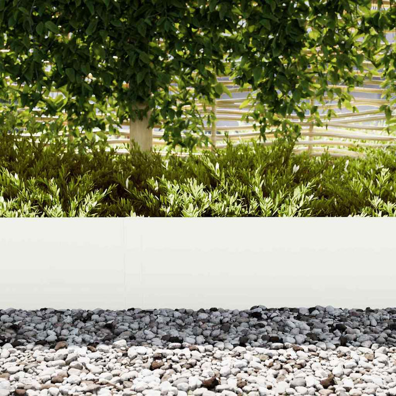 Load image into Gallery viewer, Vidaxl tuinrand 20 pcs wit 100 x 0.05 x 20 cm koudgewalst staal